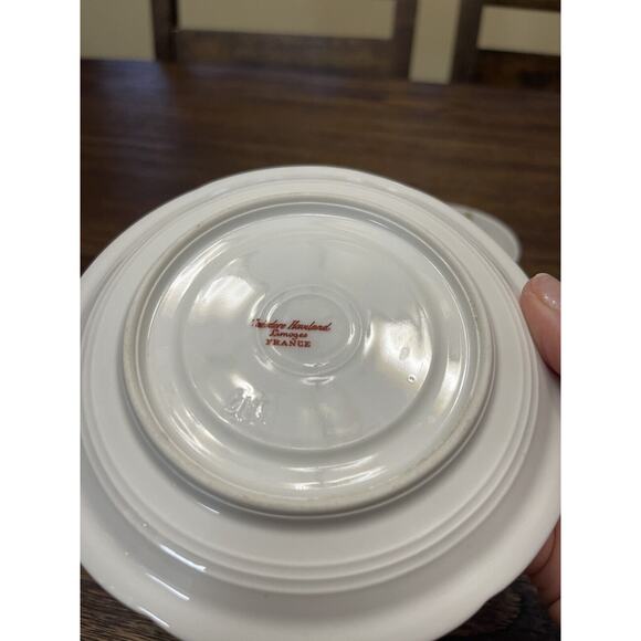 Theodore Haviland Limoges France Antique Teacup Roses with Impressed Stamp - Picture 11 of 11